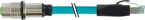 M12 fem. recept. X-cod. / RJ45 male 0° shielded 