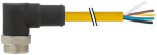 Mini (7/8) 4 pole, Male (Ext.) 90° w/ Cable 