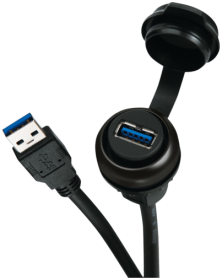 MSDD pass-through USB 3.0 form A, 0.6 m cable, design black  4000-73000-0150001