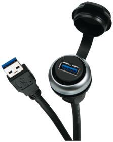 MSDD pass-through USB 3.0 form A, 1.5 m cable, design silver  4000-73000-0170000